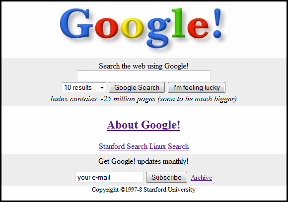 Pe 4 septembrie 1998 apare Google